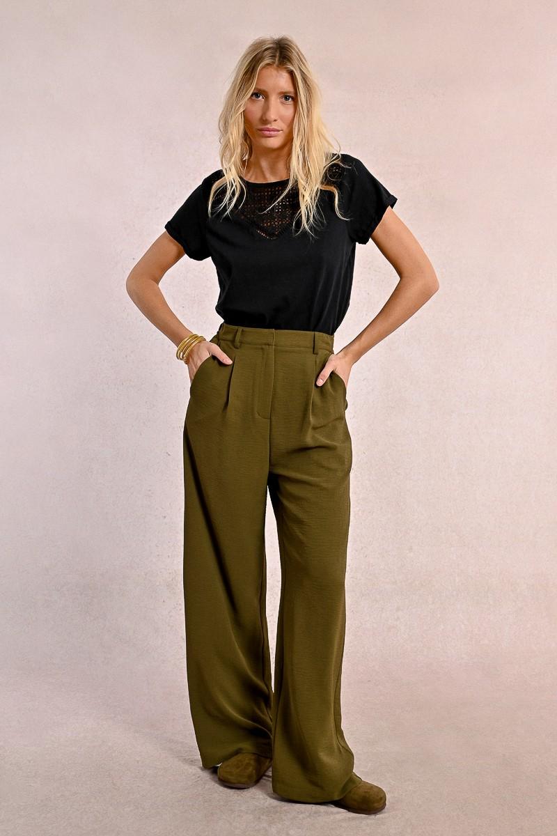 molly bracken Pantalon large à pinces