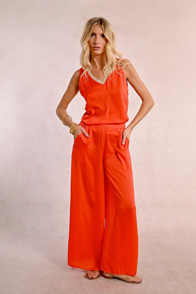 Molly Bracken Pantalon Taille Haute Fluide