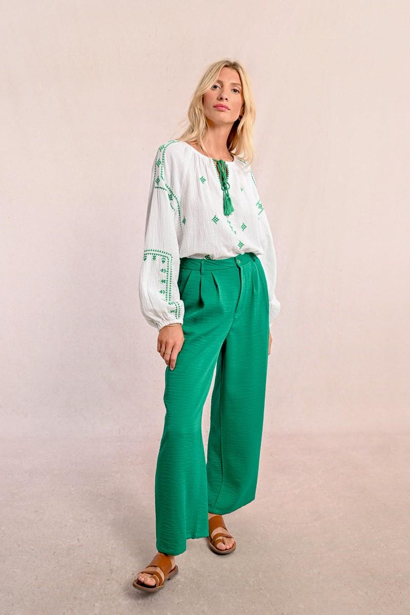 Molly Bracken Pantalon Tailleur Fluide Et Droit