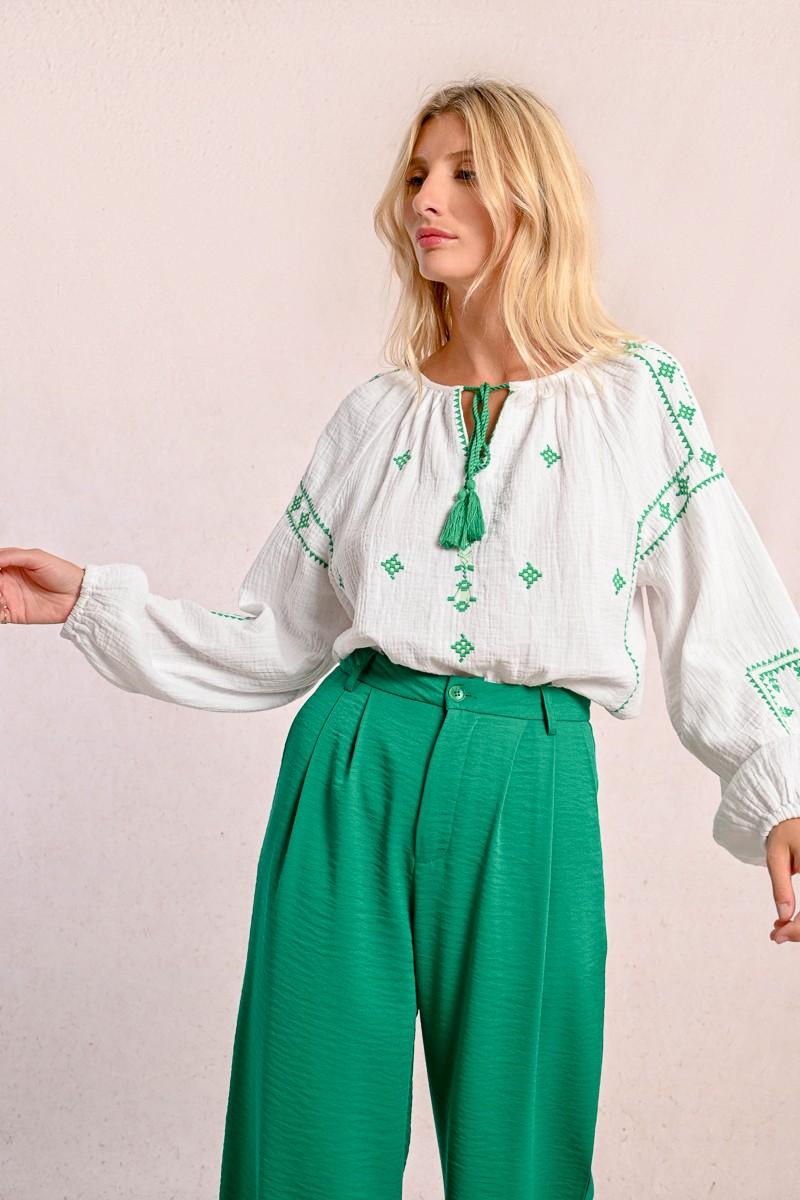 molly bracken Pantalon tailleur fluide et droit