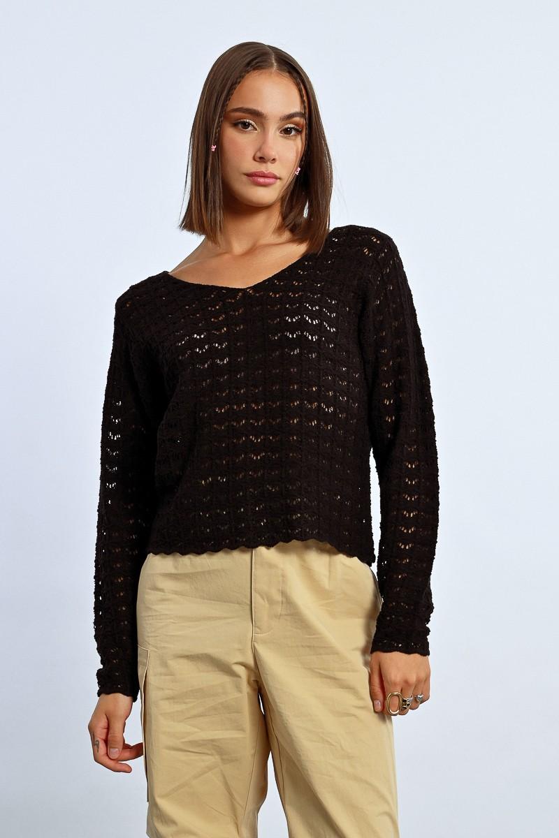 Molly Bracken Pull En Maille Ajourée