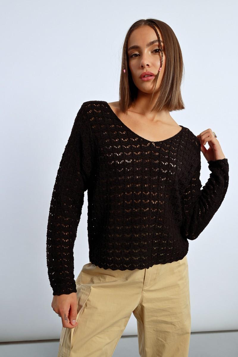 Molly Bracken Pull En Maille Ajourée