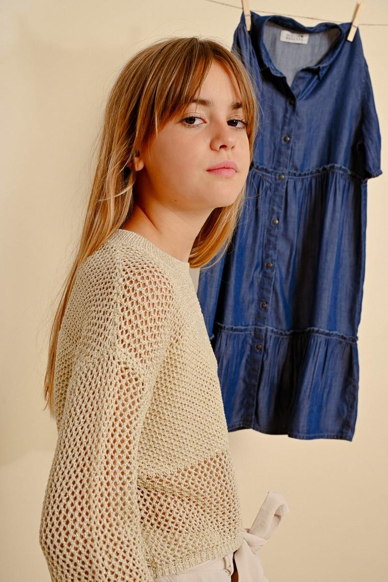 Molly Bracken Pull En Maille Fine Manches Longues