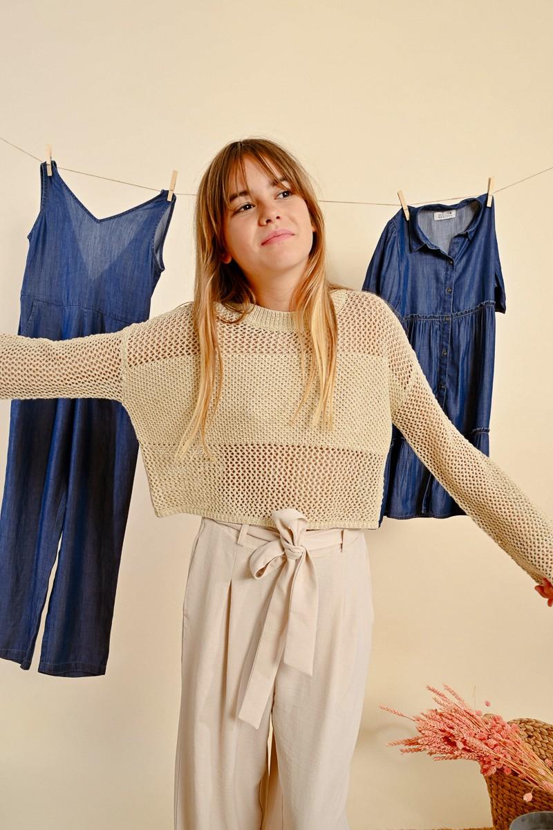 molly bracken Pull en maille fine manches longues