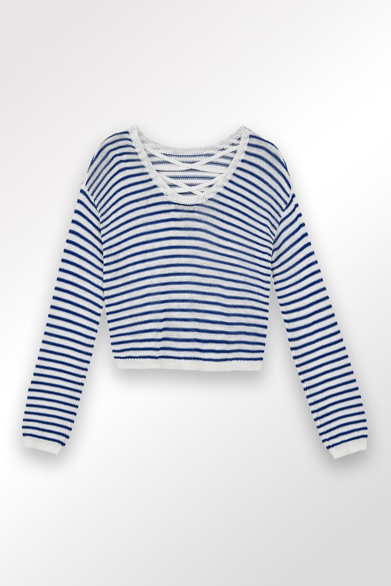 Molly Bracken Pull Marinière Cœur Brodé