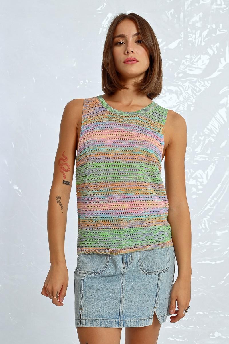 Molly Bracken Pull Sans Manches En Maille