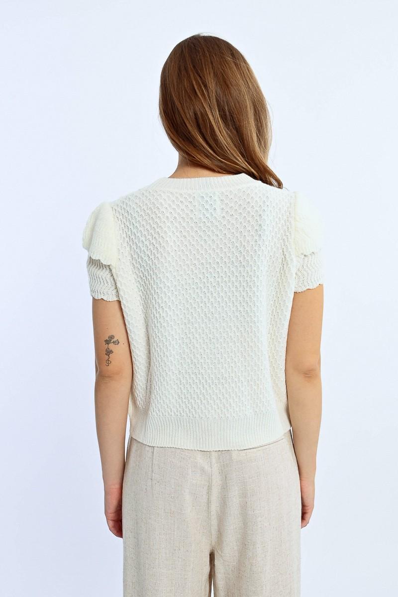 Molly Bracken Pull Sans Manches Parsemé De Sequins