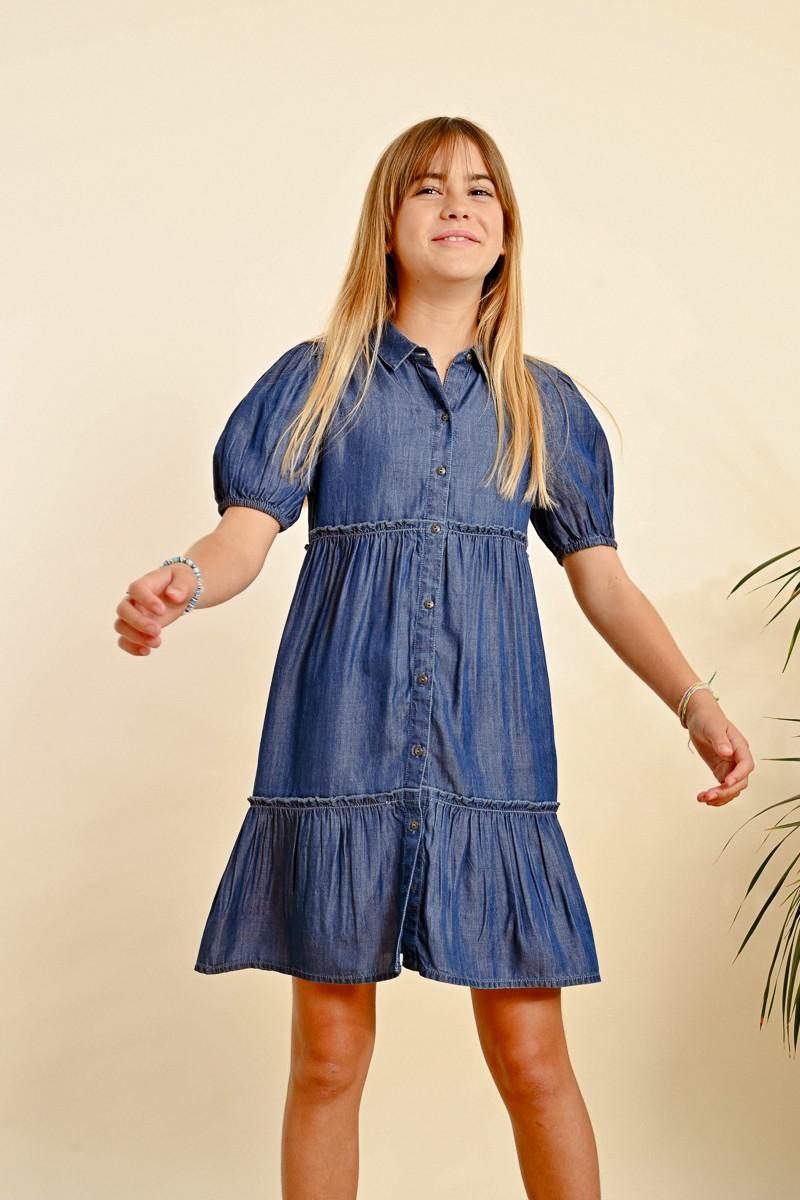 Molly Bracken Robe Chemise à Volants En Lyocell