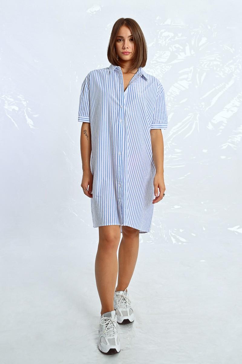 Molly Bracken Robe Chemise Irisée à Rayures