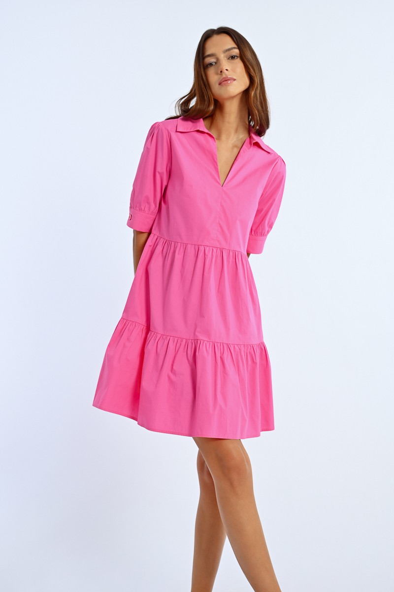 Molly Bracken Robe Chemisier à Volants