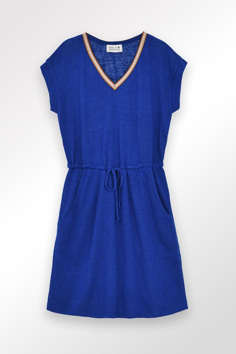 Molly Bracken Robe Courte à Col V