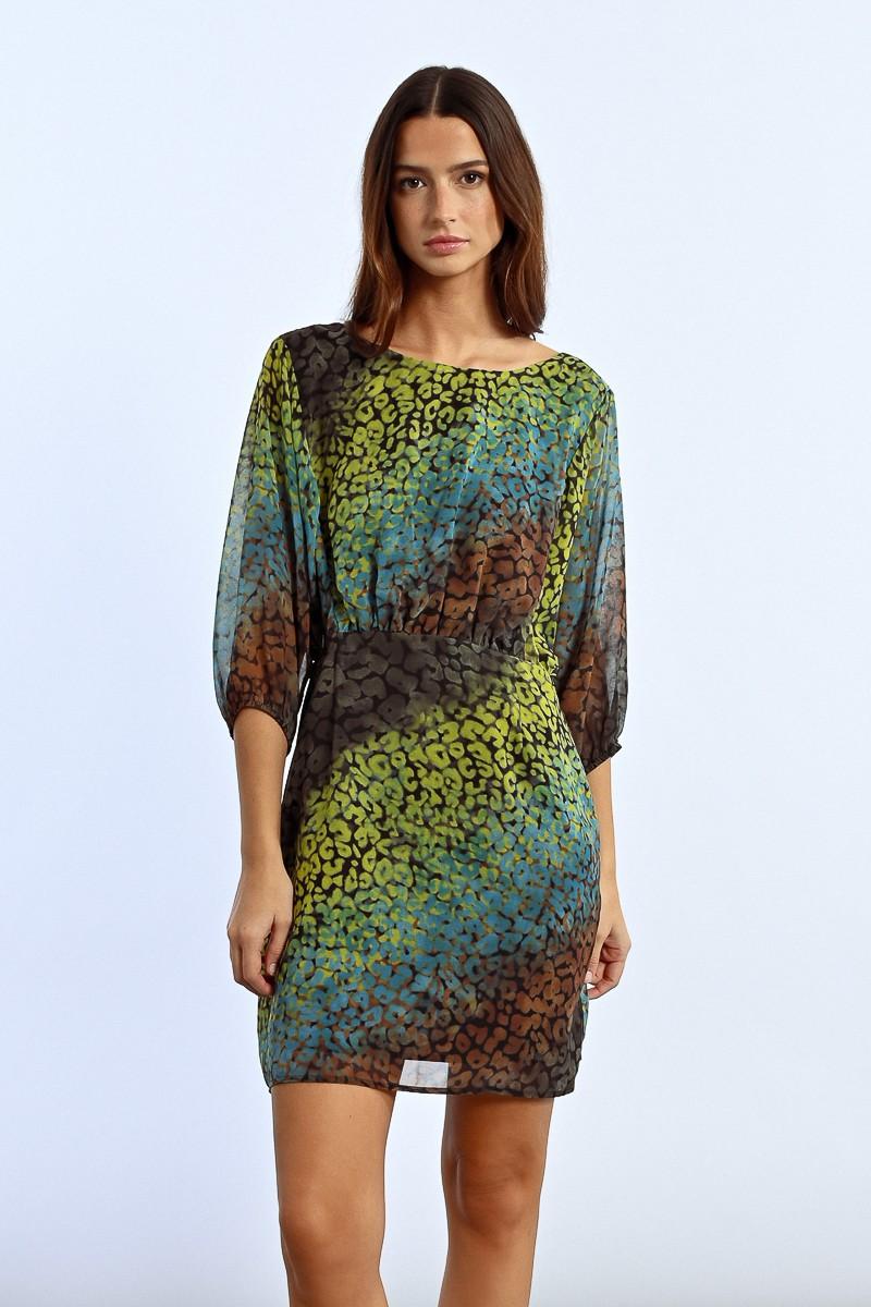 Molly Bracken Robe Courte à Manches 3/4