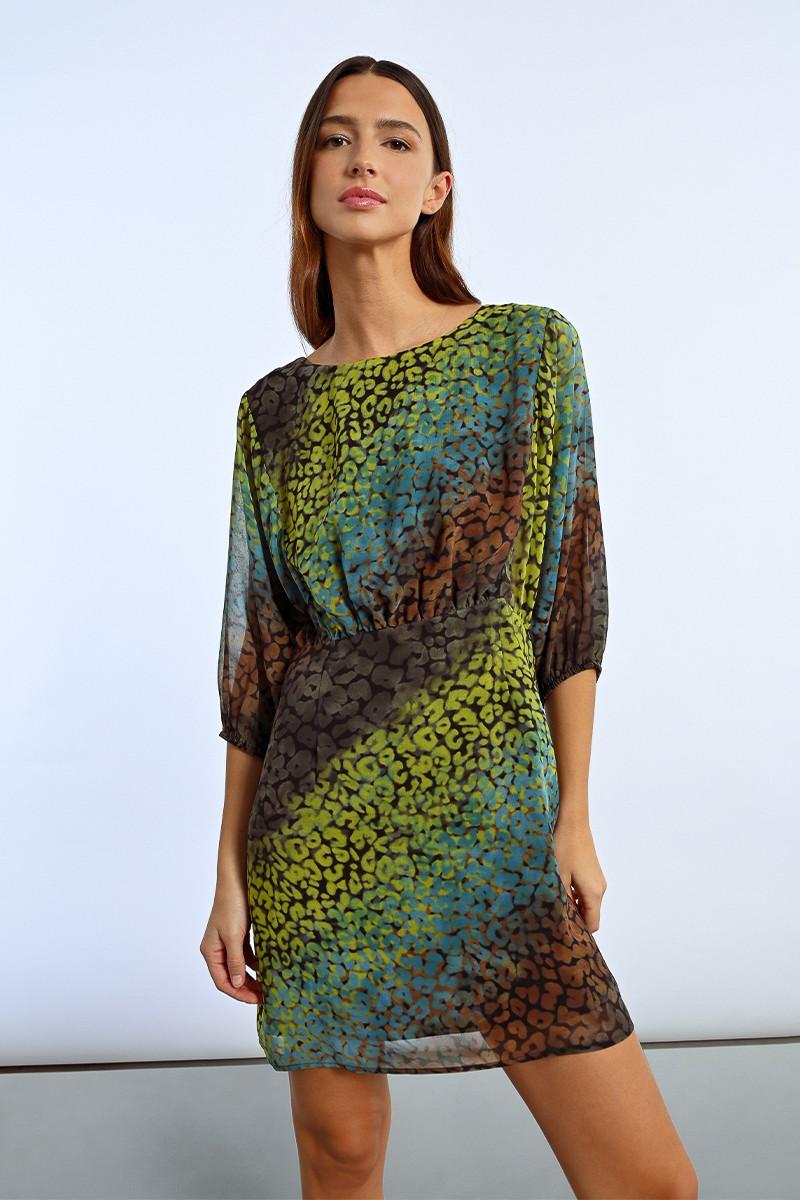 Molly Bracken Robe Courte à Manches 3/4