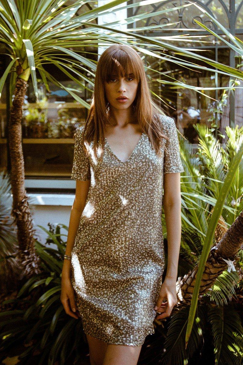 molly bracken Robe courte encolure V