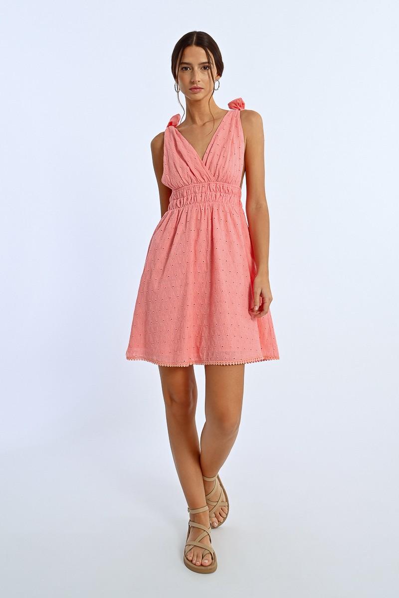 Molly Bracken Robe Courte épaules Nouées