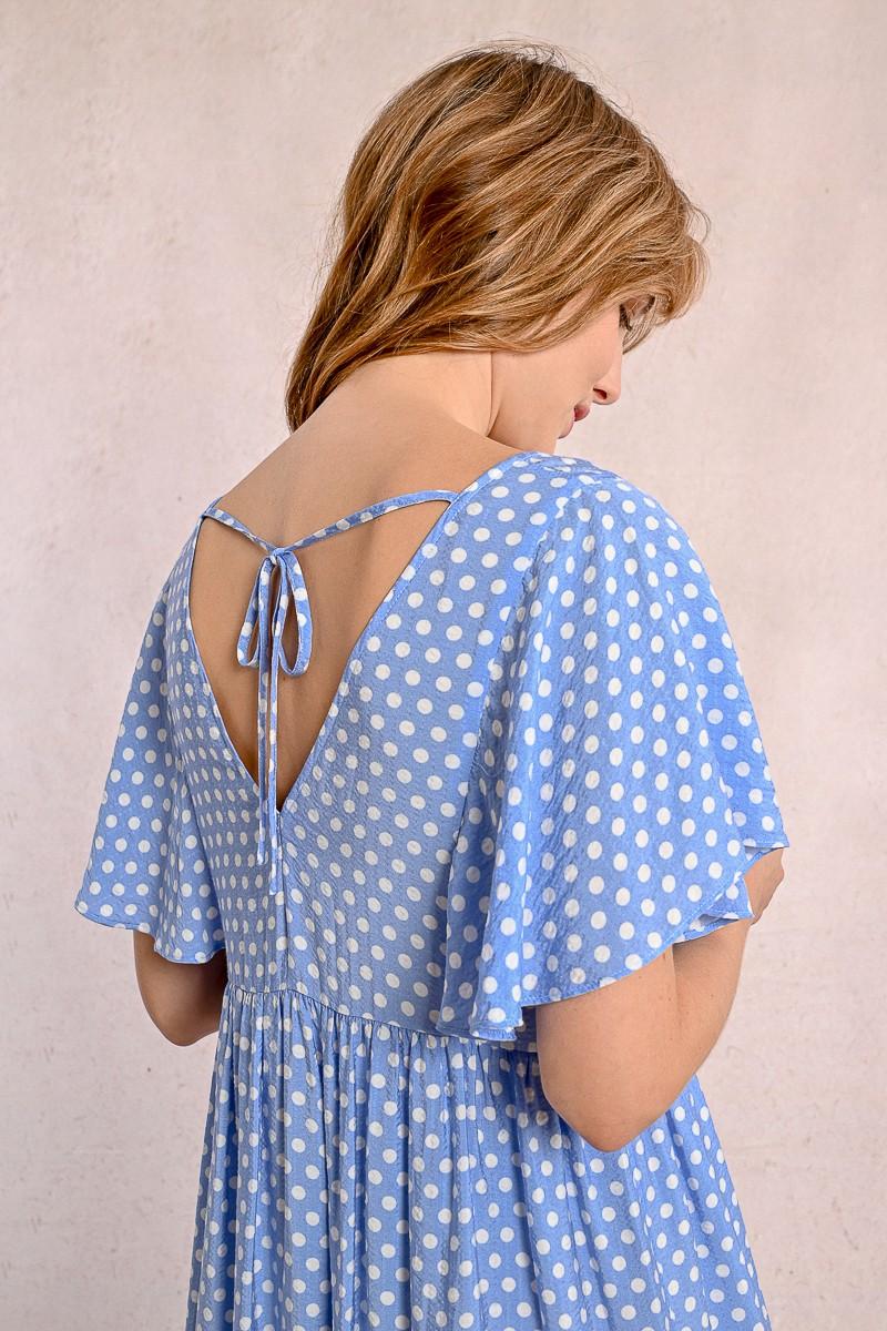 Molly Bracken Robe Courte évasée à Pois