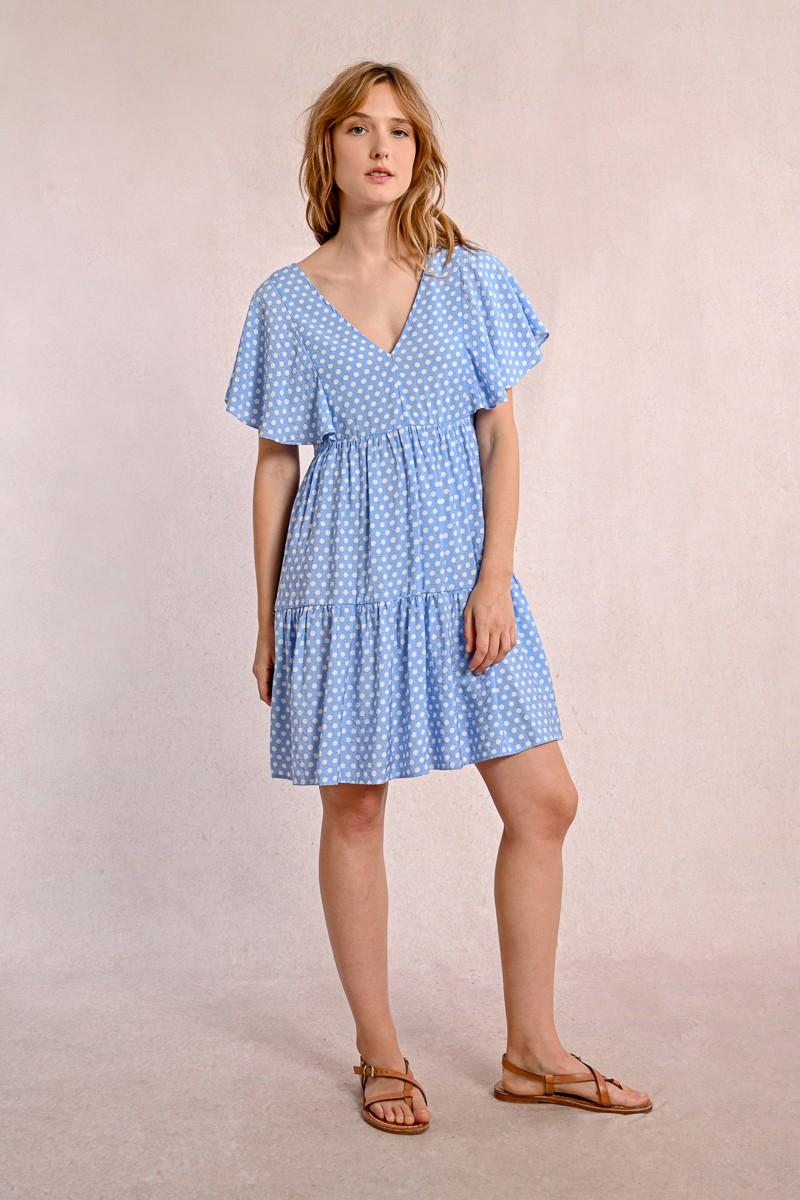 Molly Bracken Robe Courte évasée à Pois