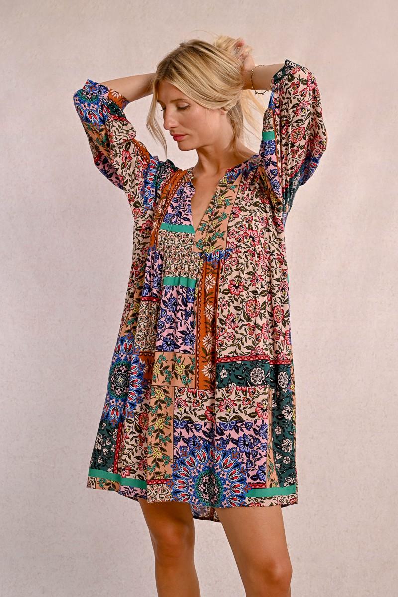 Molly Bracken Robe Courte Imprimé Cachemire