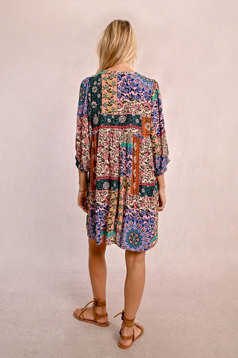 Molly Bracken Robe Courte Imprimé Cachemire