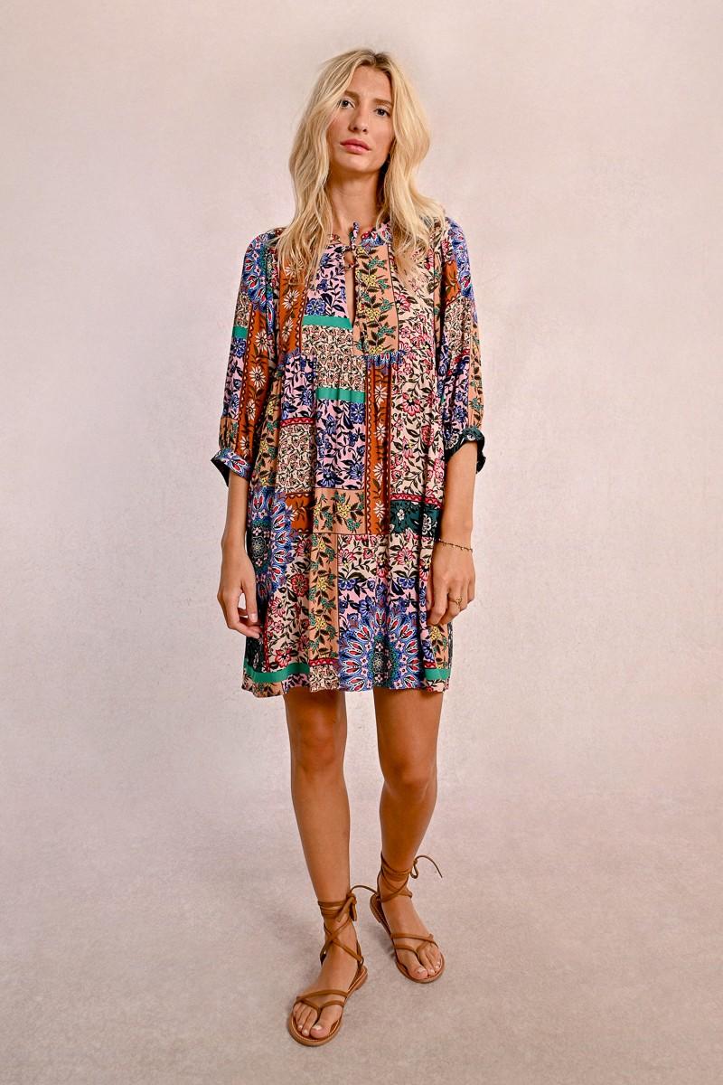 Molly Bracken Robe Courte Imprimé Cachemire