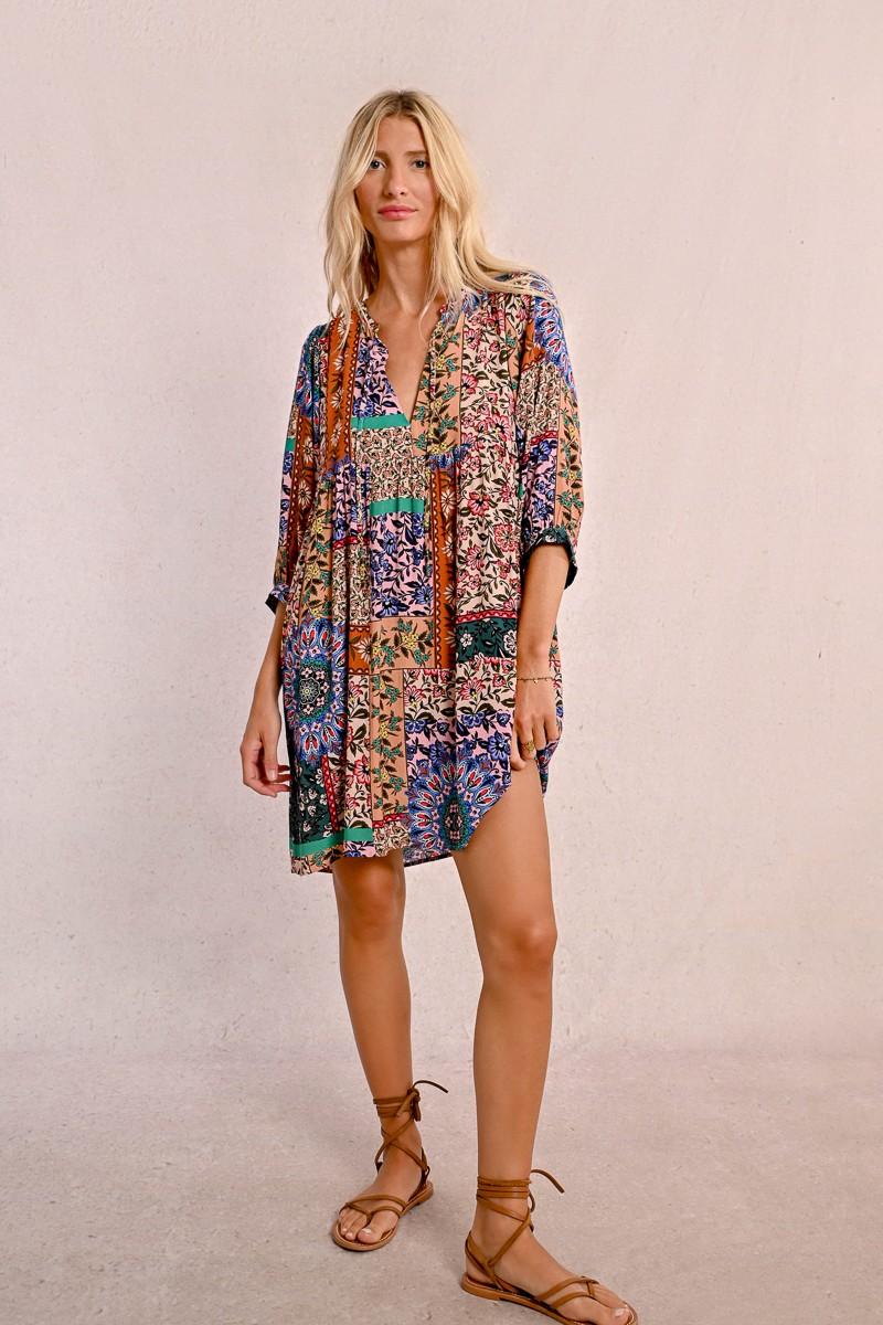 molly bracken Robe courte imprimé cachemire