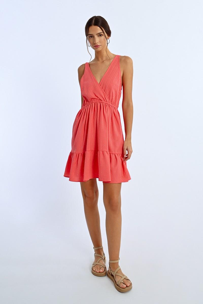 molly bracken Robe courte parsemée de strass