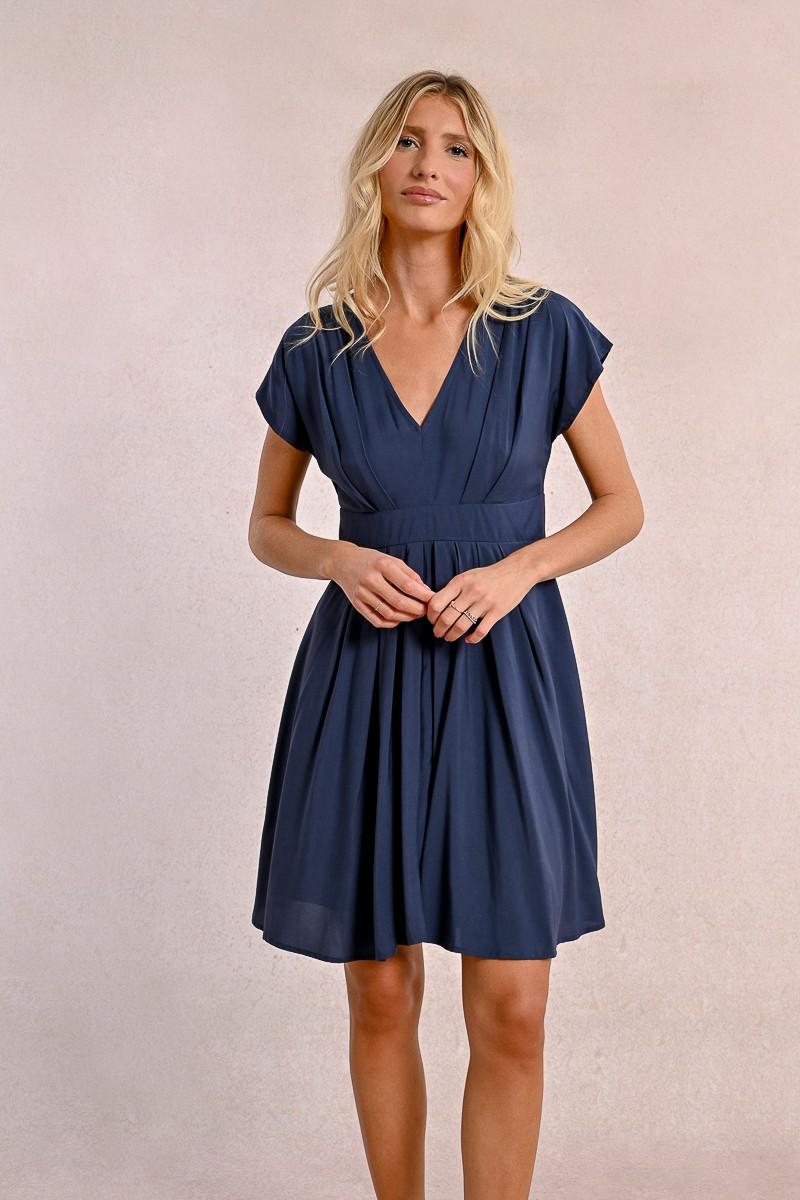 molly bracken Robe courte plissée