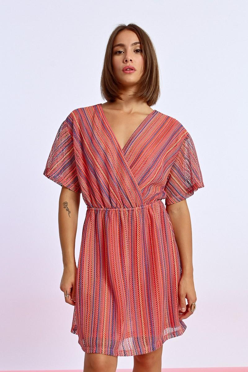 molly bracken Robe courte rayée