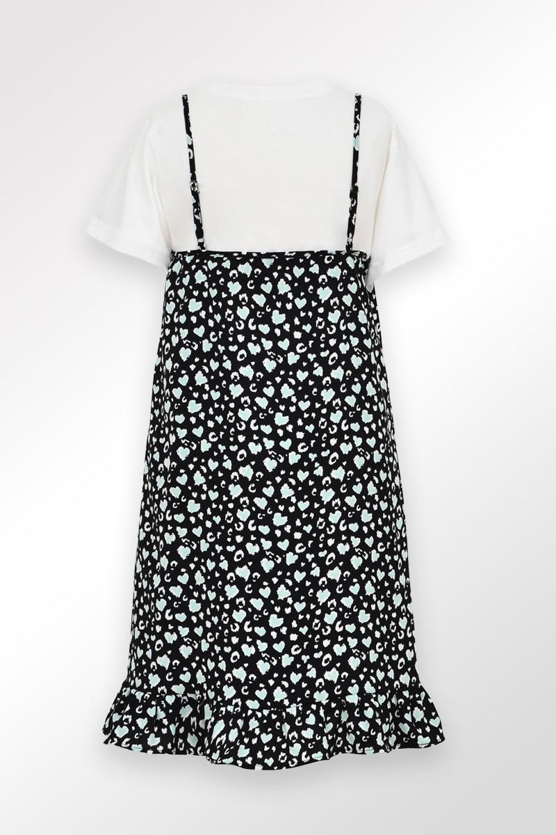 Molly Bracken Robe En Bi-matière Imprimée