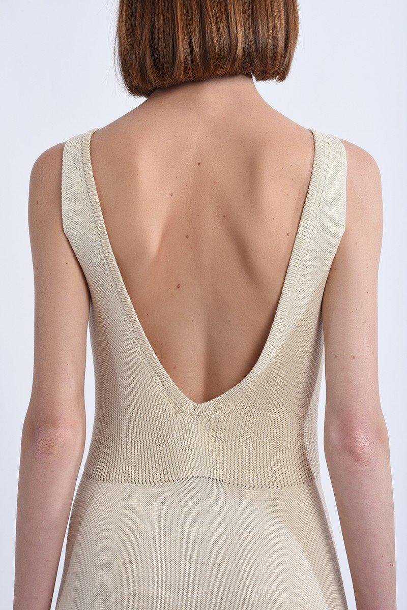 Molly Bracken Robe En Maille Encolure V Au Dos
