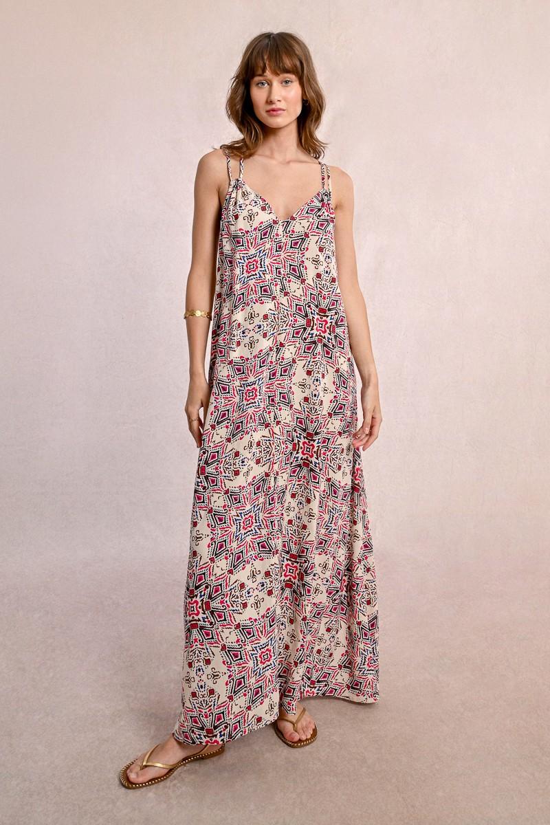 Molly Bracken Robe Longue à Double Bretelles