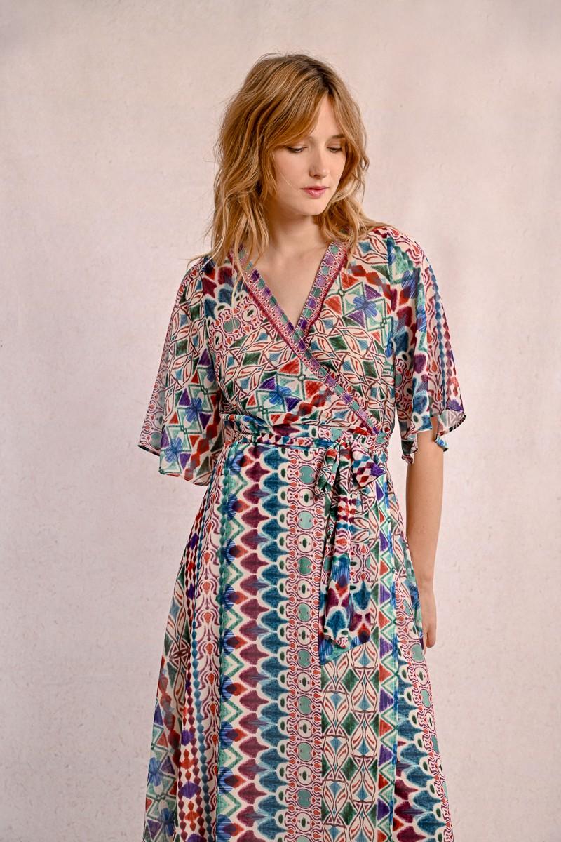 Molly Bracken Robe Longue à Imprimé
