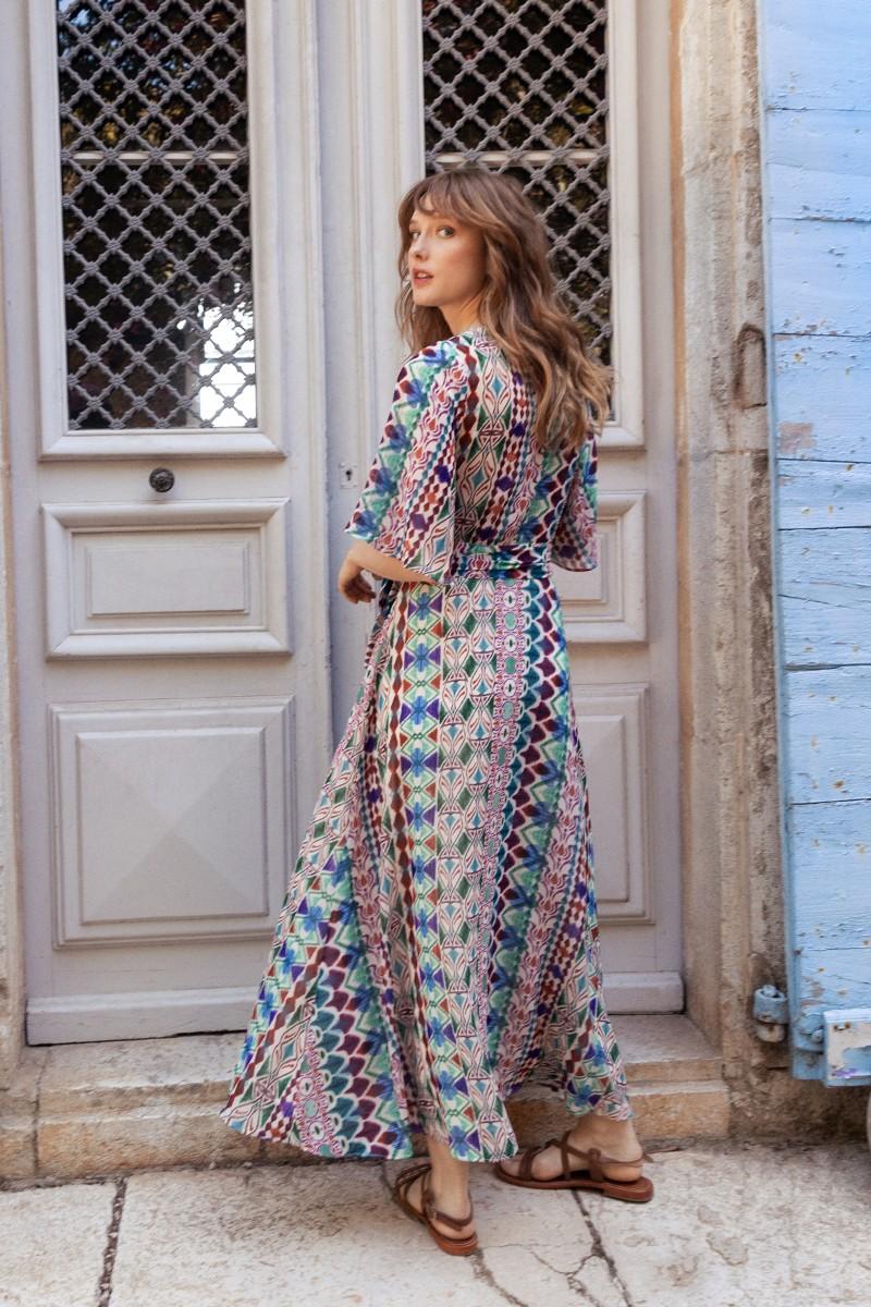 molly bracken Robe longue à imprimé