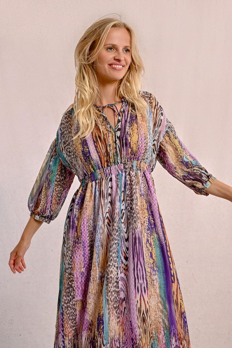 Molly Bracken Robe Longue à Imprimé
