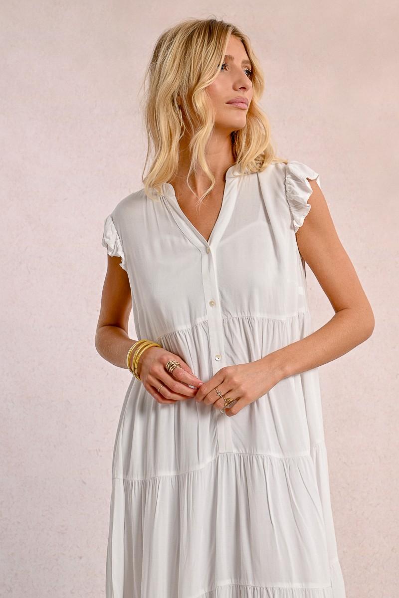 Molly Bracken Robe Longue à Multi-volants