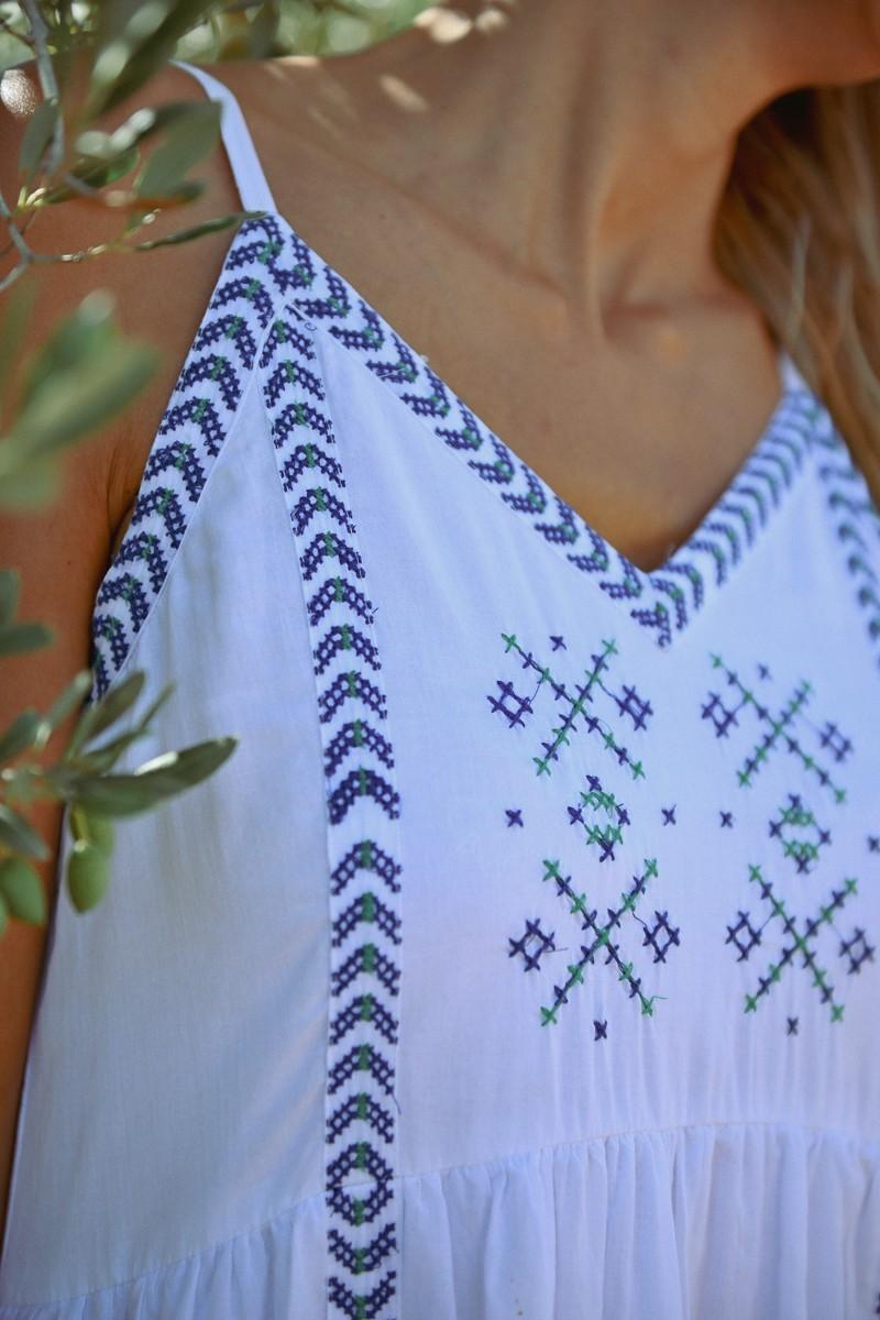 Molly Bracken Robe Longue Brodée