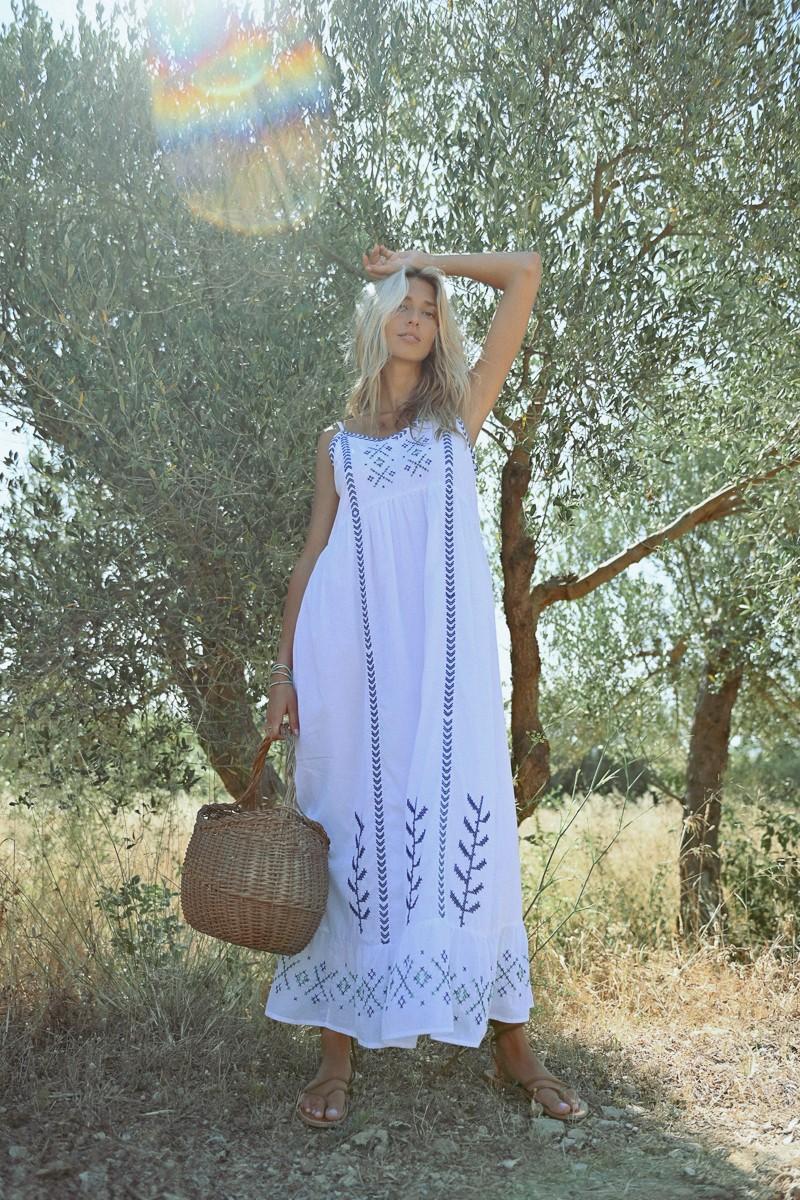 molly bracken Robe longue brodée