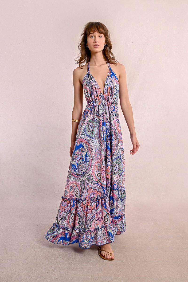 molly bracken Robe longue dos nu