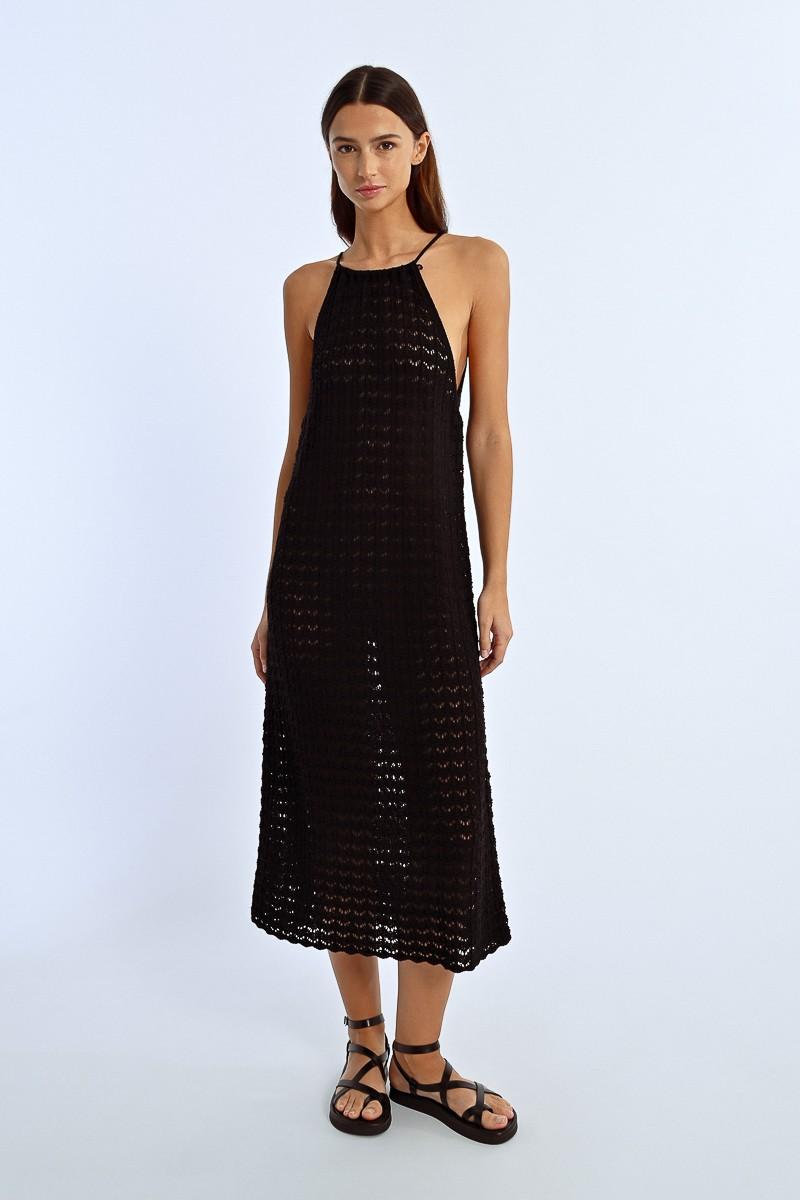 molly bracken Robe longue en maille crochet