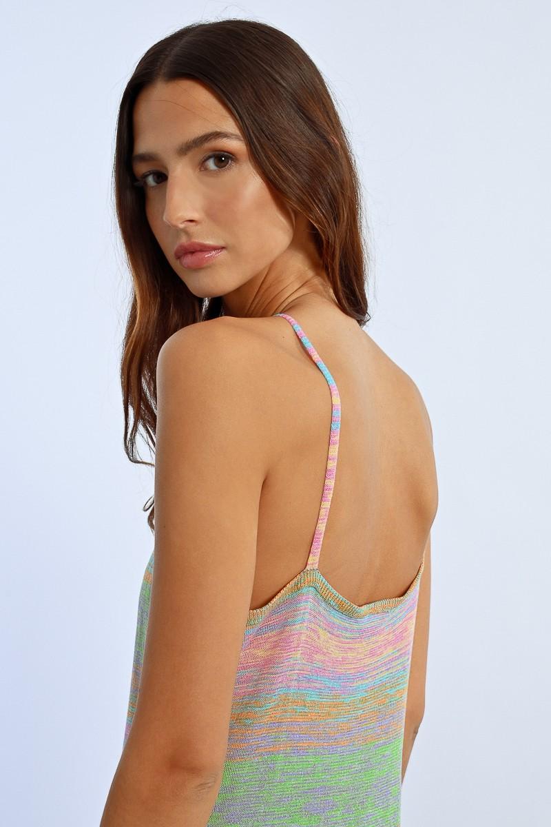 Molly Bracken Robe Longue En Maille Rayée