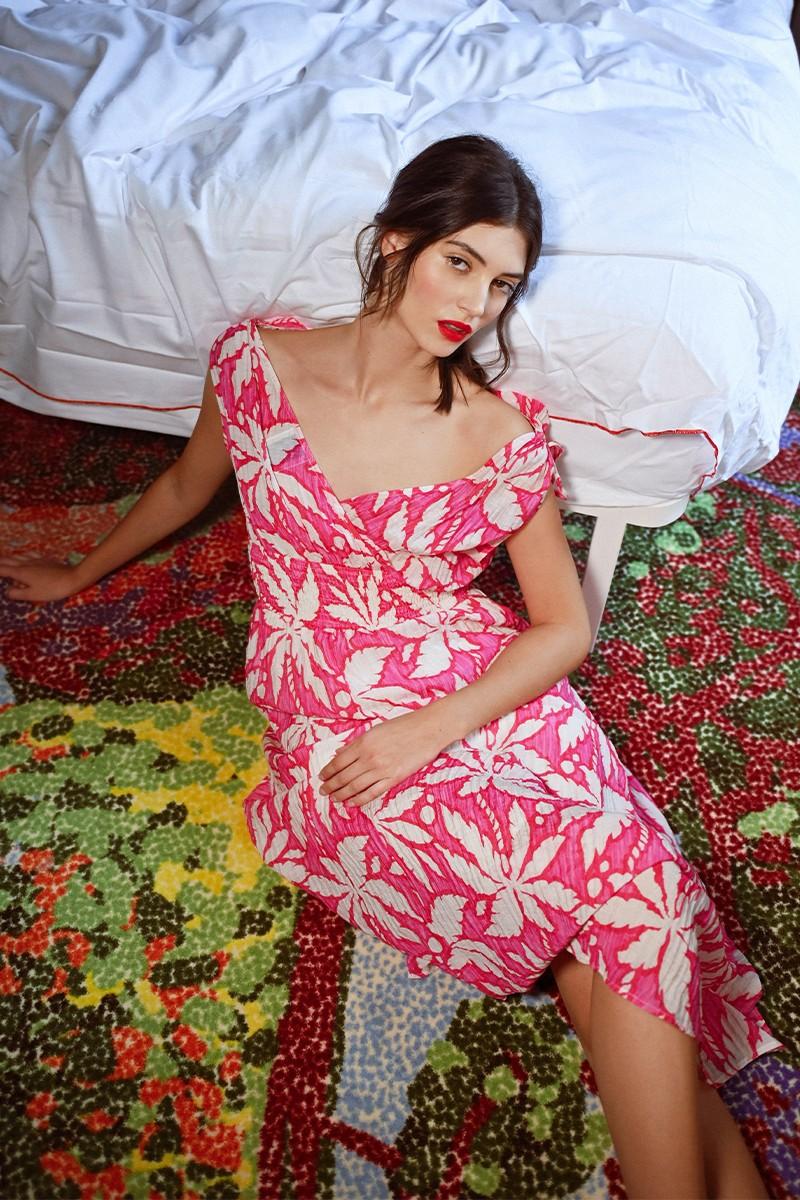 Molly Bracken Robe Longue Et Fluide Imprimée