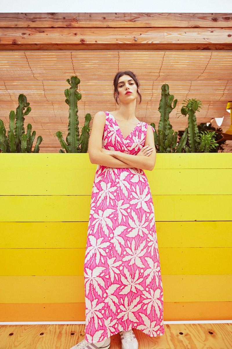 Molly Bracken Robe Longue Et Fluide Imprimée