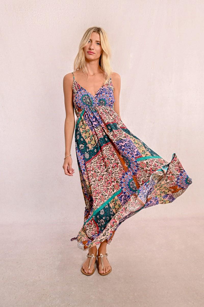 Molly Bracken Robe Longue Imprimée