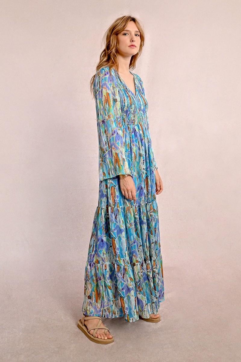 Molly Bracken Robe Longue Imprimée