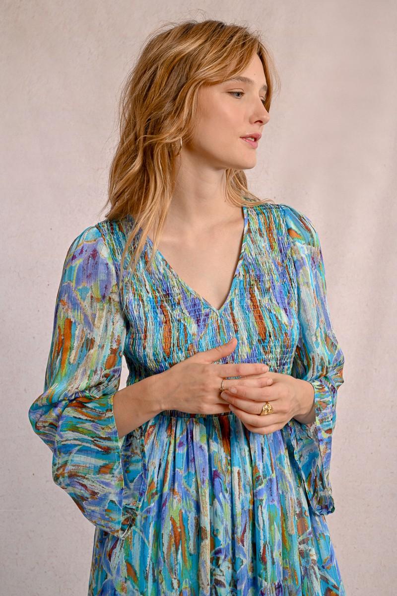 Molly Bracken Robe Longue Imprimée