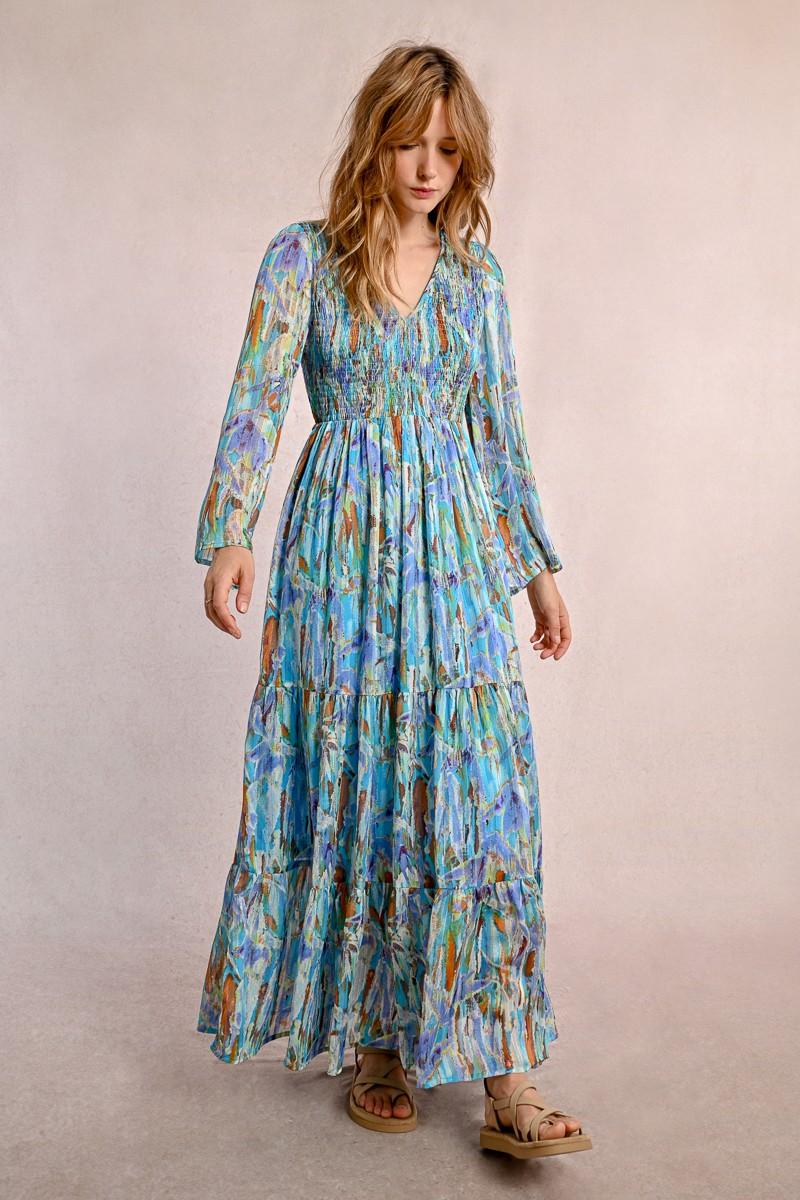 Molly Bracken Robe Longue Imprimée
