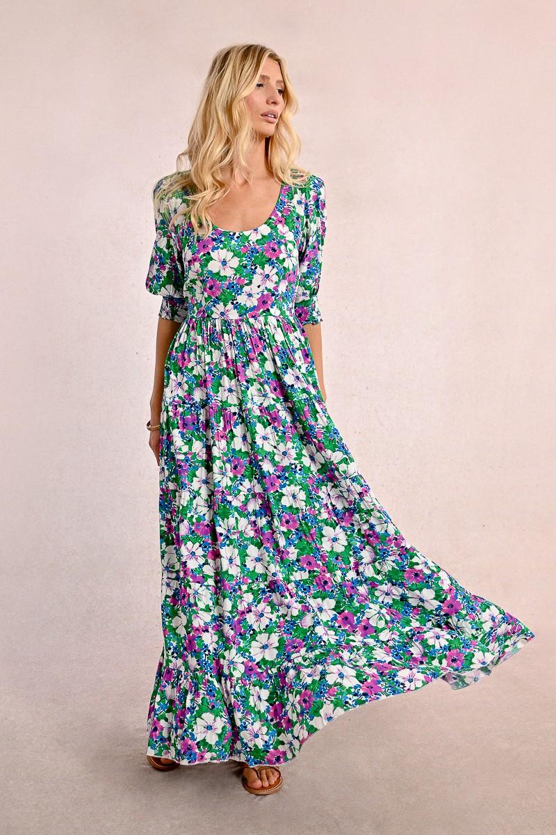 Molly Bracken Robe Longue Imprimée