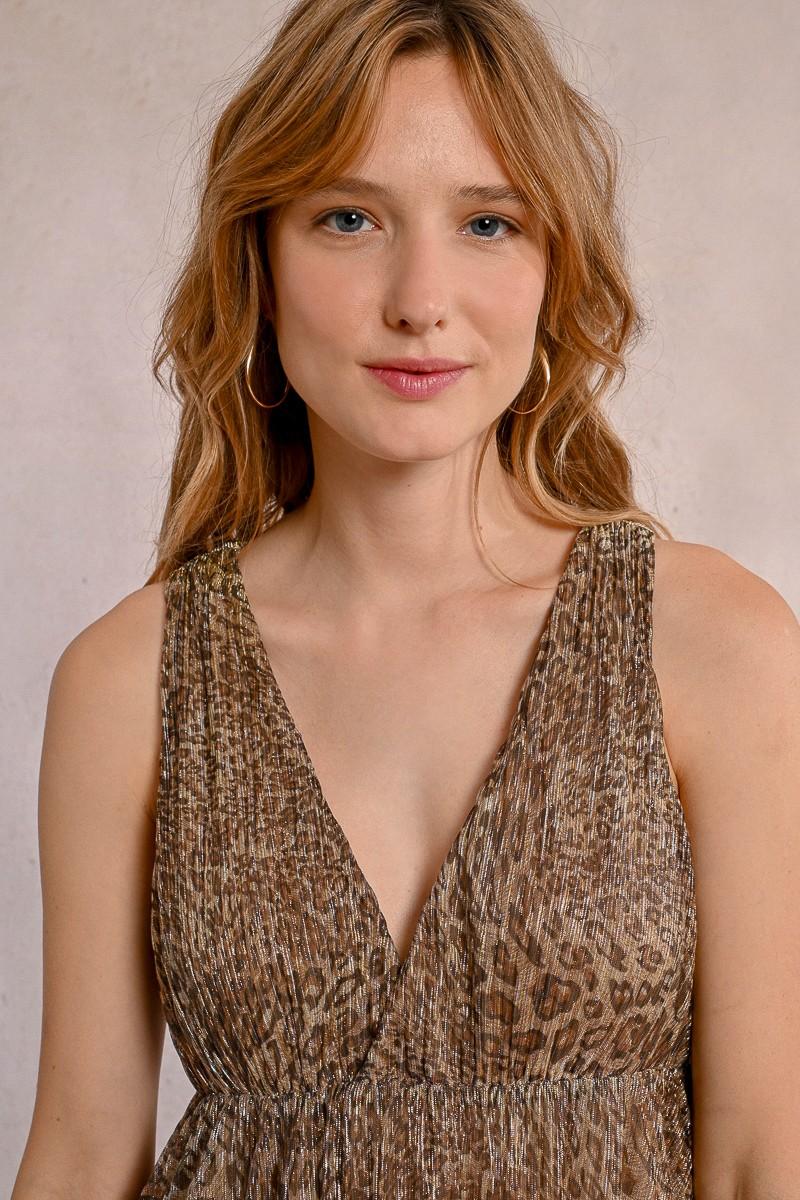 Molly Bracken Robe Longue Léopard