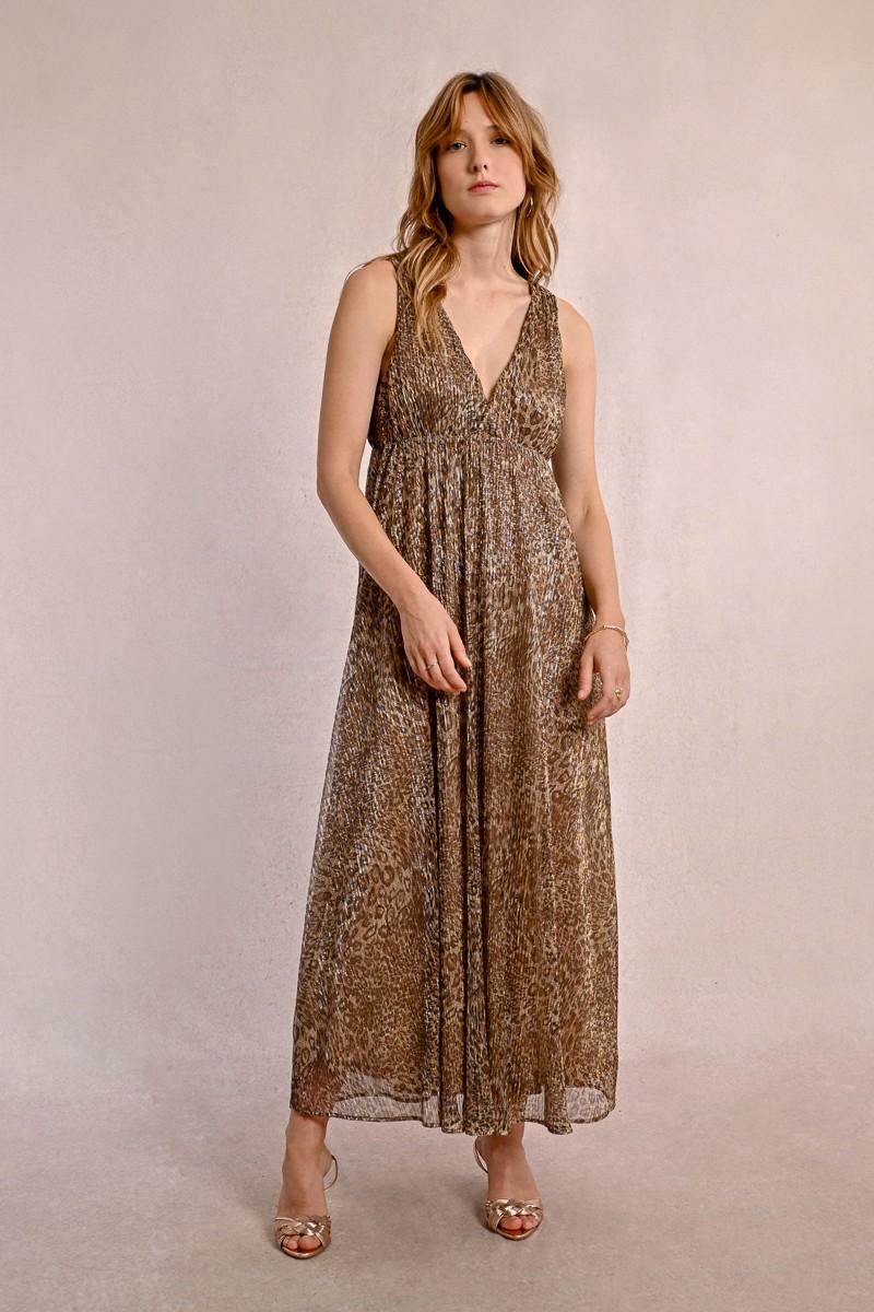 Molly Bracken Robe Longue Léopard