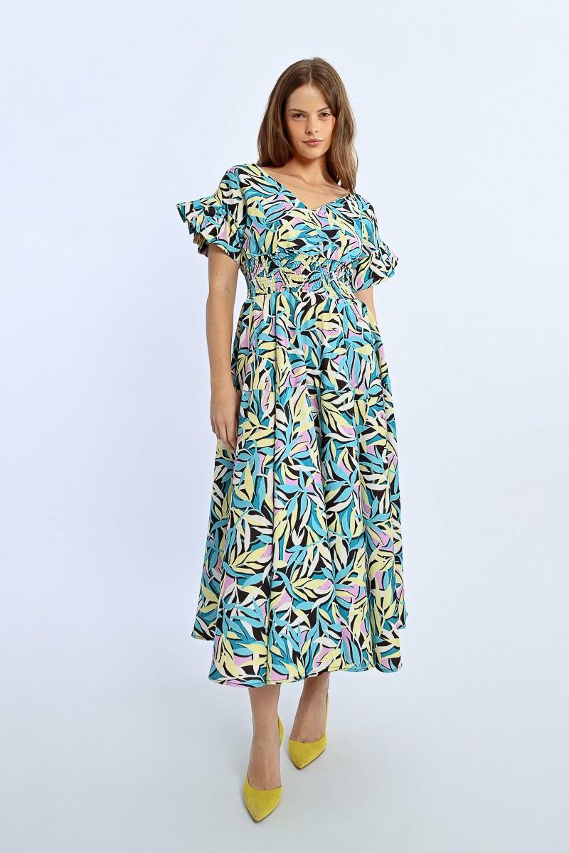 Molly Bracken Robe Longue Multiple Volants